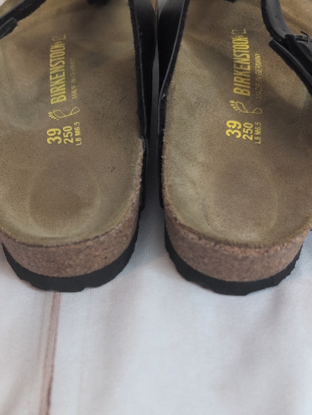 Birkenstock Gizeh Black Leather Thong Sandals Women’s 39 US 8-8.5 Regular - Picture 6 of 7
